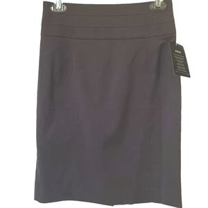 H&M Fully Lined High Waisted Straight/Pencil Skirt 6 Women's Gray Zipper back